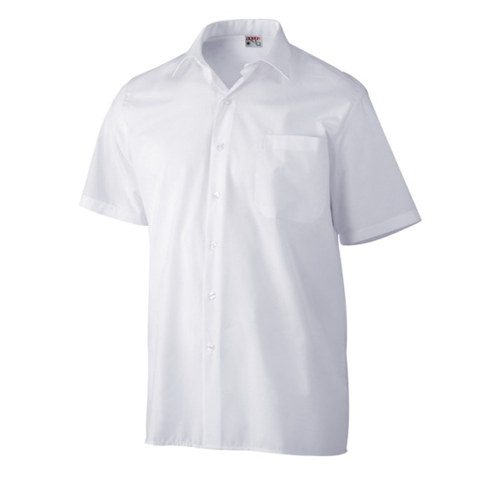 Mens short sleeve white dress shirt slim fit