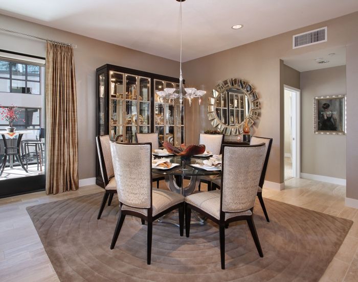 How to decorate glamorous dining room