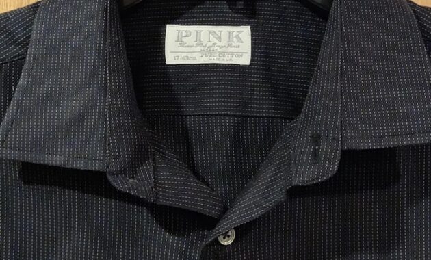 Mens Black Pinstripe Dress Shirt Classic Elegance Redefined