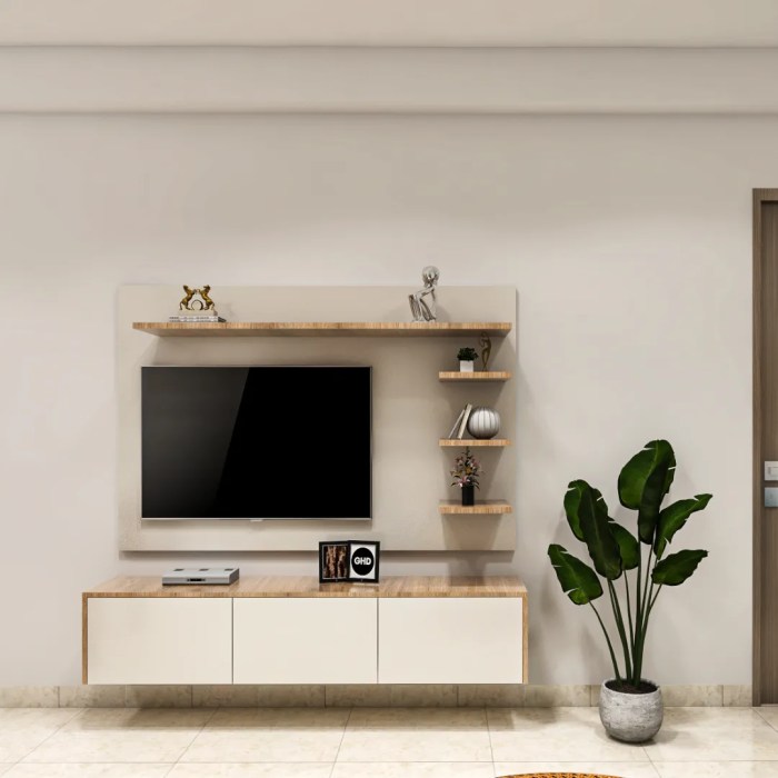 Desain interior meja tv minimalis